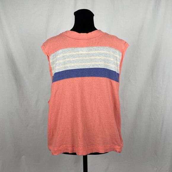 We the Free FP Peach Stripe Muscle Tank - Women’s L - Picture 4 of 7